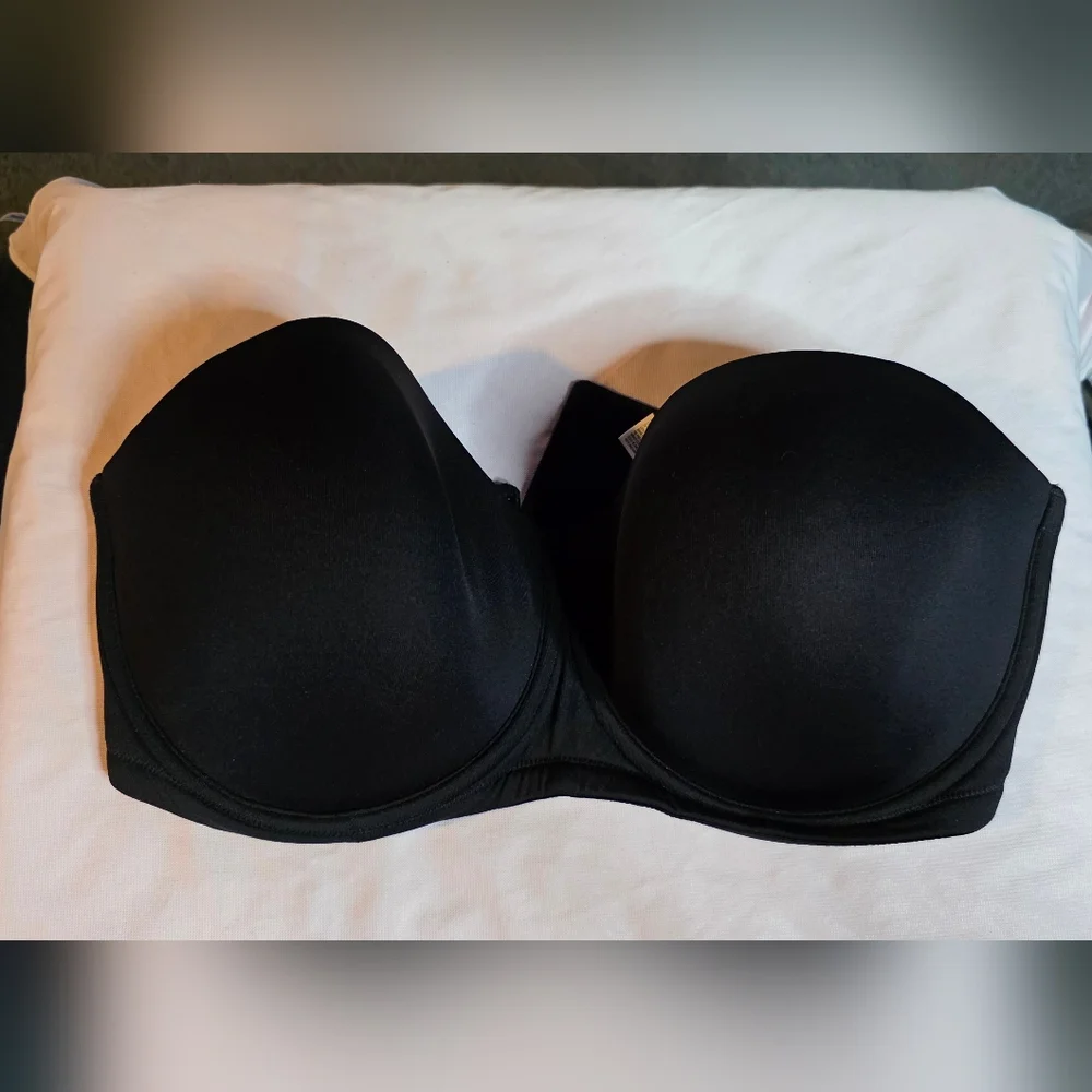 Wacoal Black Strapless Underwire Bra Size 38H - Picture 1 of 6